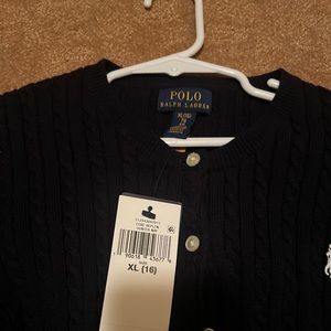 Girls 16 Mini-Cable Cotton Cardigan